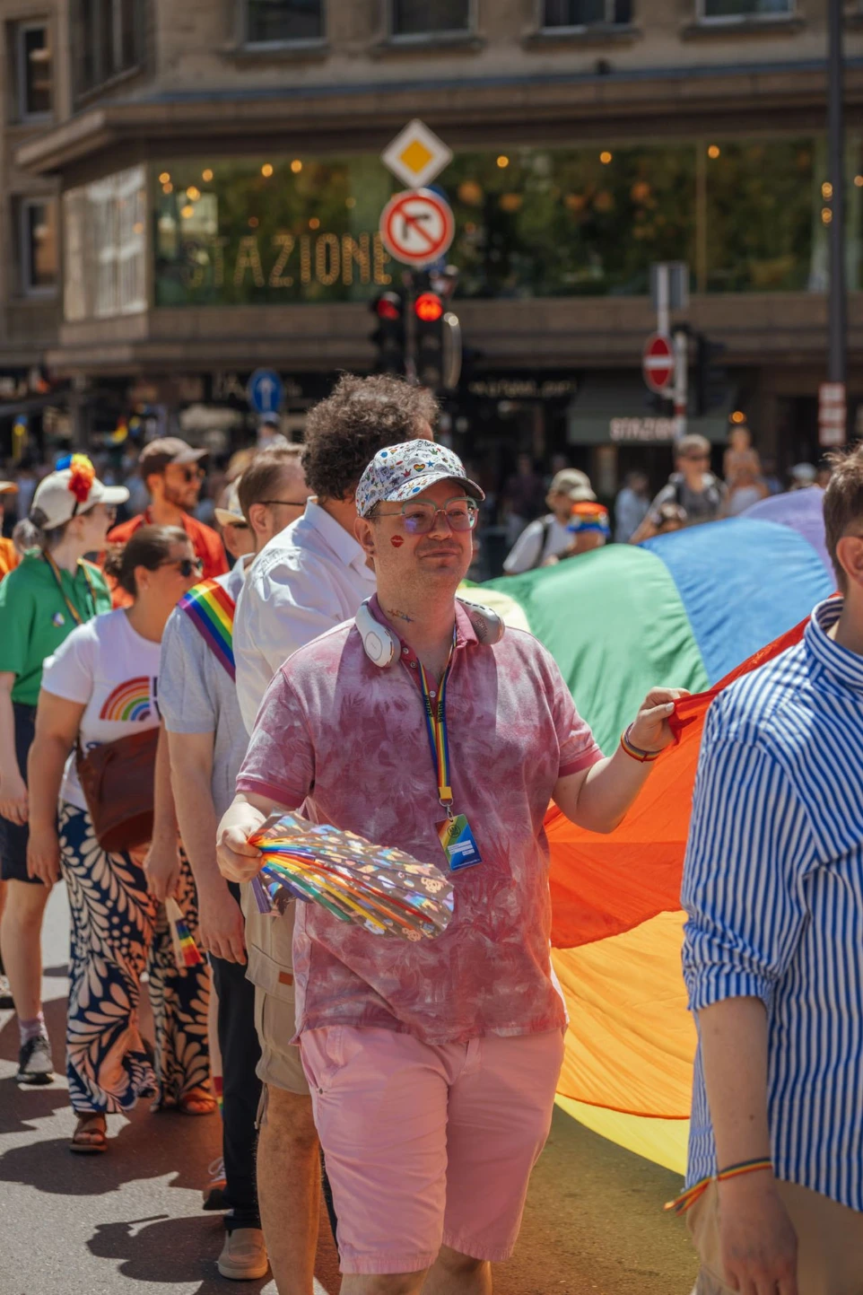 Photo Tom Ecker, président Rosa Lëtzebuerg, au Luxembourg Pride 2026